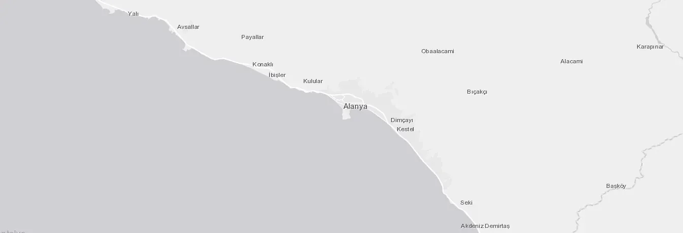 Where Çarşı 2 sits on the Alanya coastline